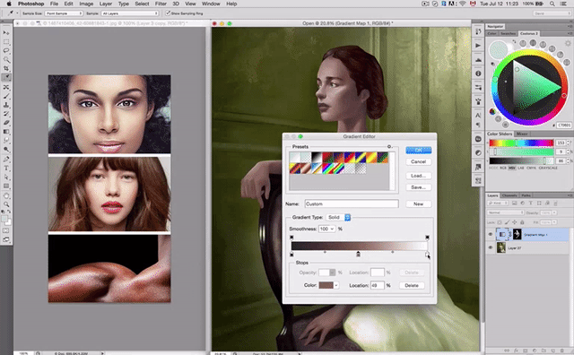 Paint Skin Tones in Photoshop With Gradient Maps Step 04