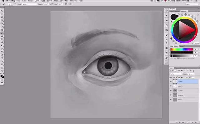 How to Paint Realistic Eyes, Step 14