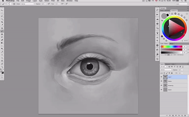 How to Paint Realistic Eyes, Step 14