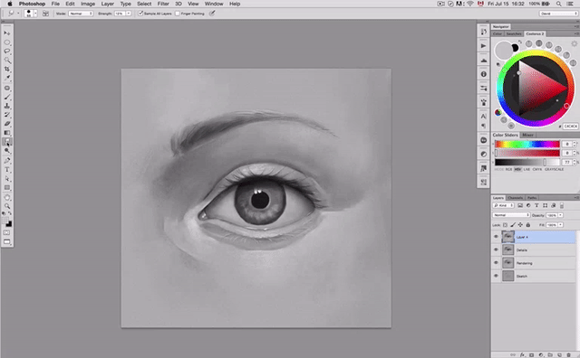 How to Paint Realistic Eyes, Step 17
