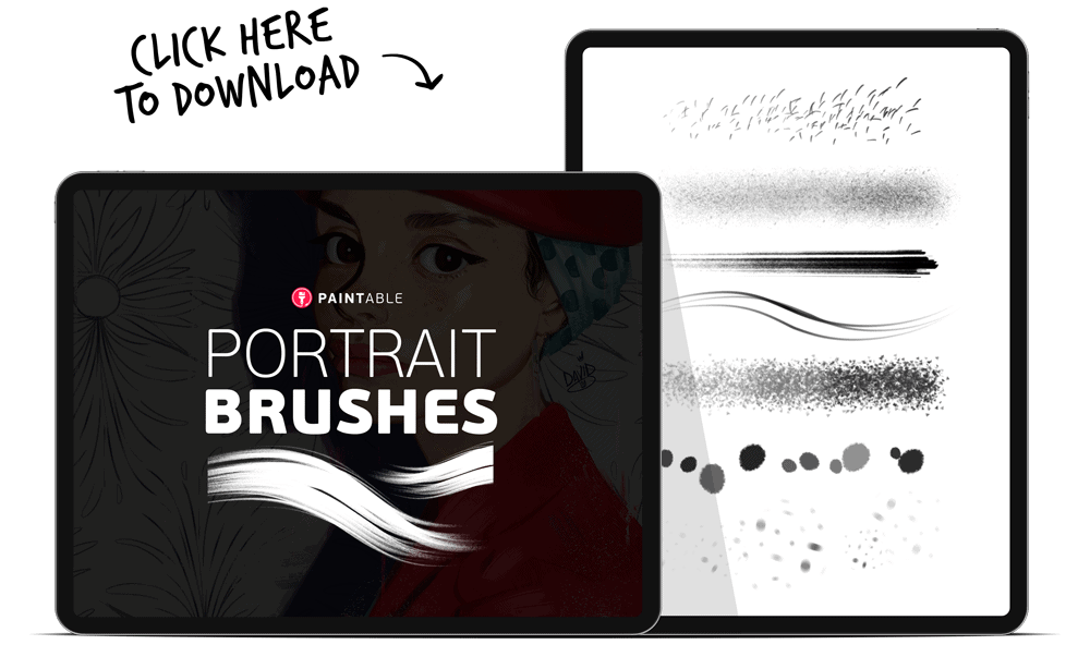 How to paint realistic skin texture with Paintable Portrait Brushes