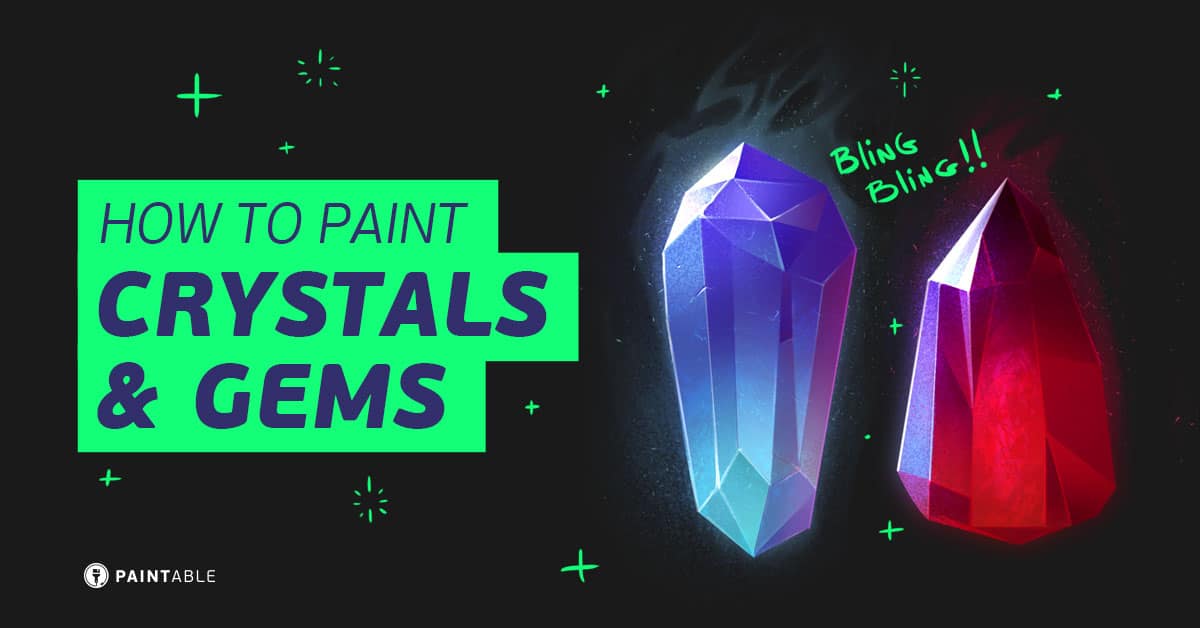 Painting Crystals And Gems - Digital Painting Walkthrough - Paintable