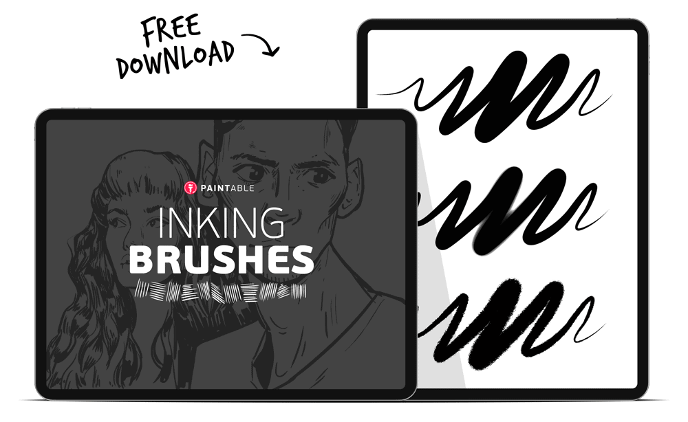Inking Brushes! - FREE - Paintable